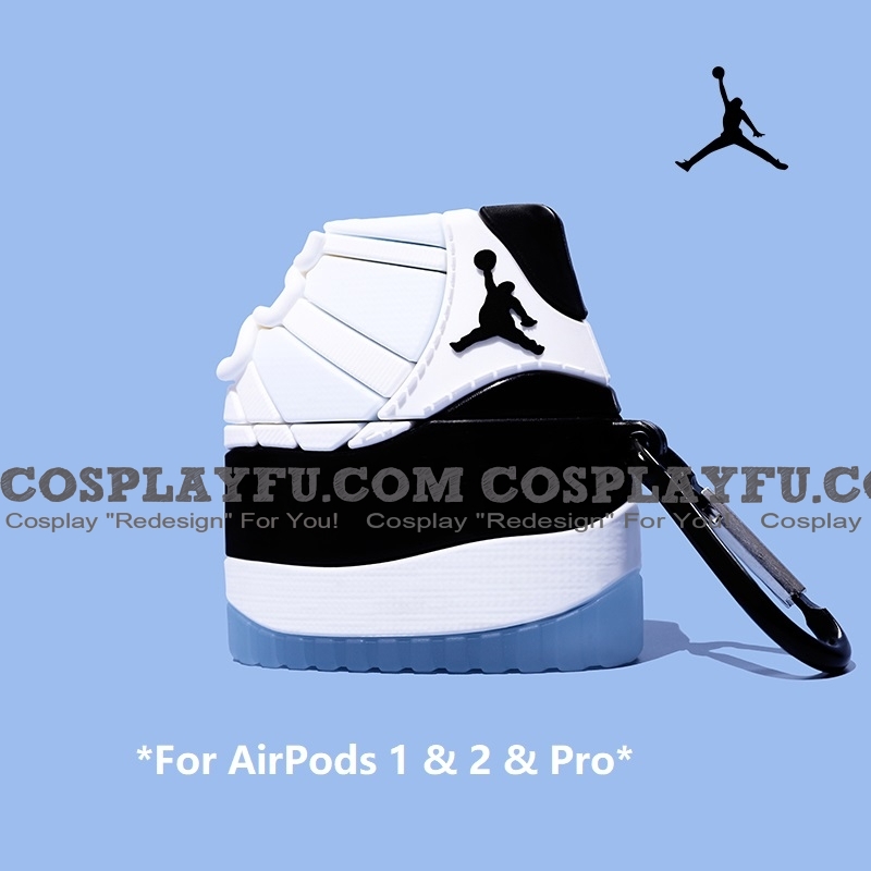 Cute Brand Blanco | Airpod Case | Silicone Case for Apple AirPods 1, 2, Pro Zapatos